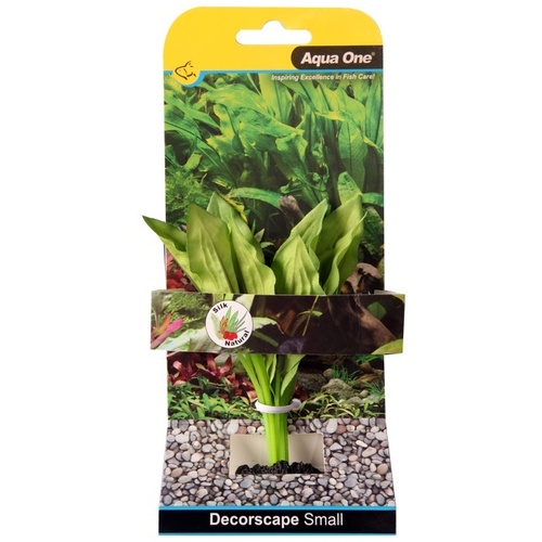 Aqua One Silk Aquarium Plant - Amazon Broad Leaf - Small (13cm)