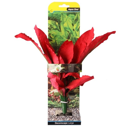 Aqua One Silk Aquarium Plant - Amazon Red - Large (30cm)