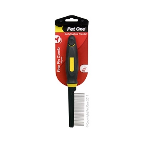 Pet One Fine Pin Dog Comb - 42 Pins