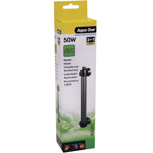 Aqua One Nano Betta Glass Aquarium Heater - 50W (16.8cm)