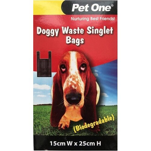 Pet One Doggy Waste Singlet Bags - 50 Pack