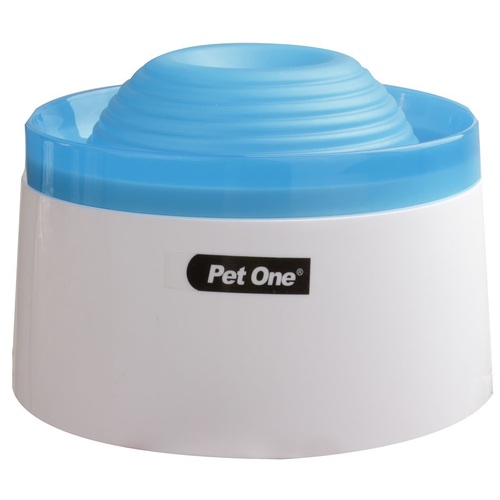 Pet One Fountain Fresh Filtered Water Bowl - Blue