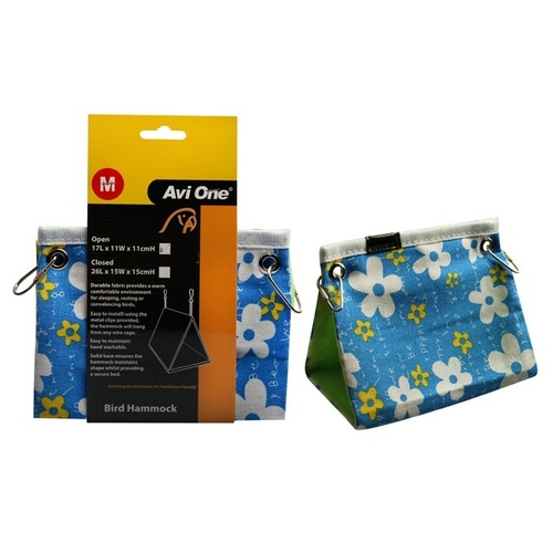 Avi One Open Bird Hammock - Medium (17cm L x 11cm W x 11cm H)