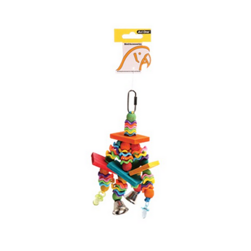 Avi One Parrot Toy Wooden Planks with Beads - 10x19cm