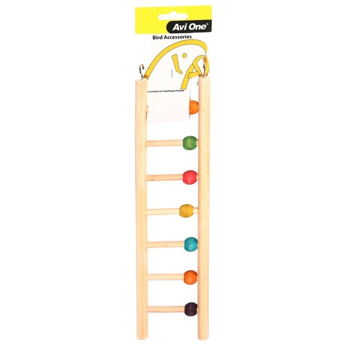 Avi One Wooden Toy Ladder with Beads - 7 Rungs