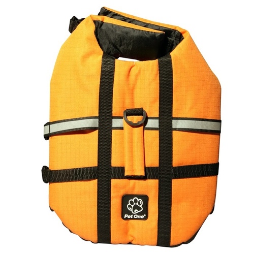 Pet One Splash Swim Buoyancy Vest - 30cmL x 50-68cm (7-9kg) - Orange
