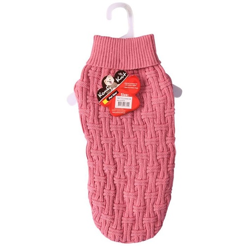 Pet One KomfyKnit Dog Jumper - Icelandic - 50cm - Dark Pink