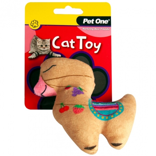 Pet One Plush Brown Llama Cat Toy - 13cm