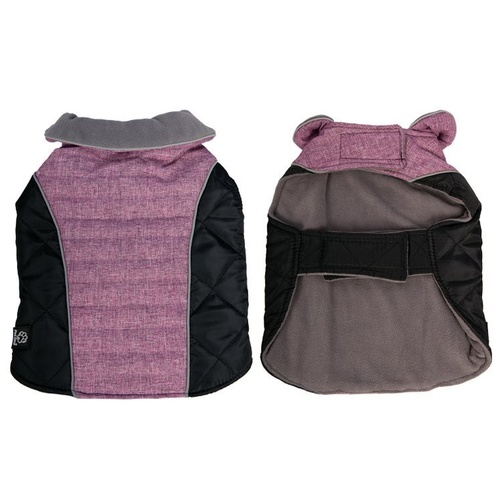 Pet One Adventure Walker Dog Coat - 30cm - Pink/Black