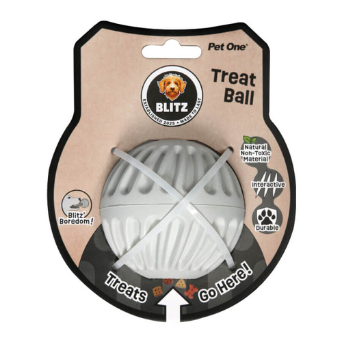 Pet One Blitz Rubber Treat Ball - Medium