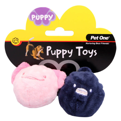 Pet One Plush Squeaky Dog Toy - Shark & Axolotl (2 Pack)