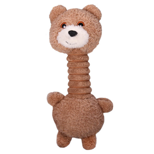 Pet One Plush Squeaky Dog Toy - Teddy with Long Neck - 21cm