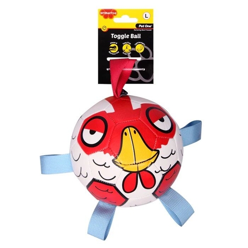 Pet One Toggle Ball Dog Toy - Rooster - Small