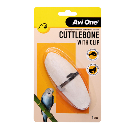 Avi One Bird Cuttlebone with Clip - Large