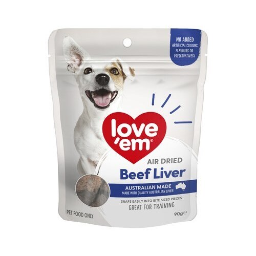 Love 'em Beef Liver Dog Treats - 90g