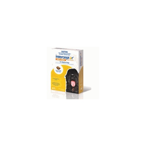 Interceptor Spectrum for Medium Dogs 11-22 kgs - 6 Pack - Yellow