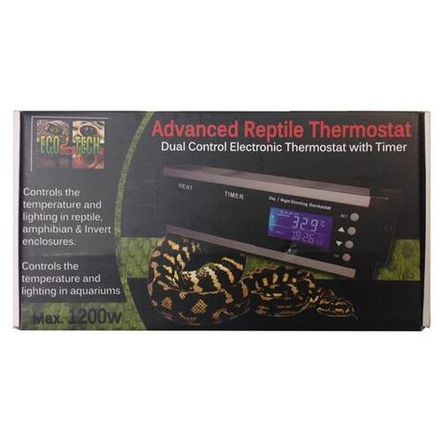 Eco Tech Advance Reptile Dual Control Electronic Thermostat with Timer