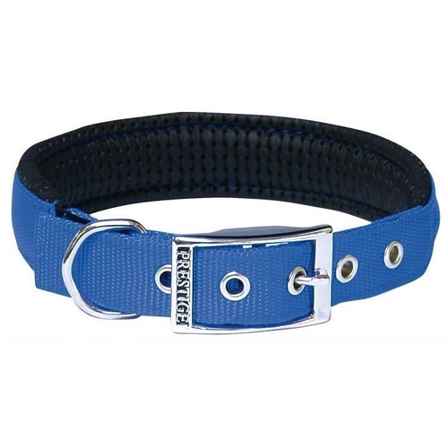 Prestige Pet Soft Padded Nylon Dog Collar - Blue (19mm x 36cm)