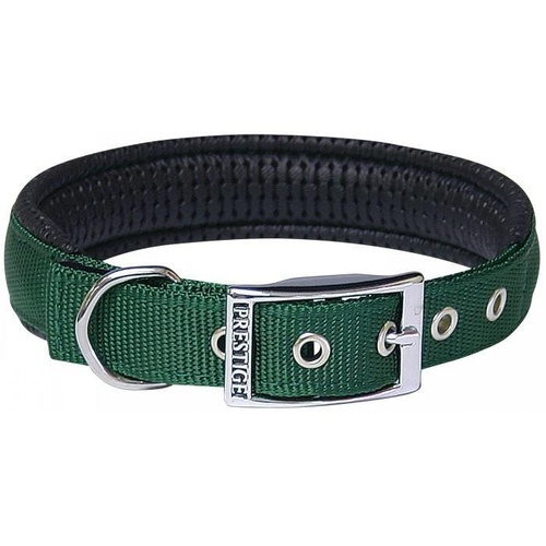 Prestige Soft Padded Dog Collar - 19mm x 41cm - Hunter Green