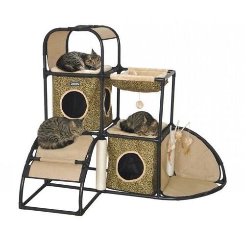 ZeeZ Feline Corner Hideaway Fun House - (115x80x105cm)