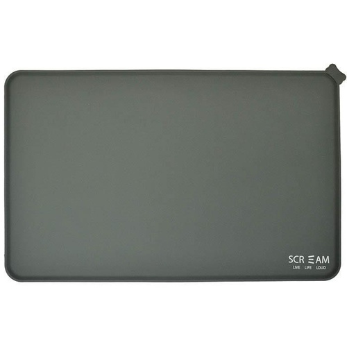 Scream Silicone Food Mat - 50cm x 31cm - Grey