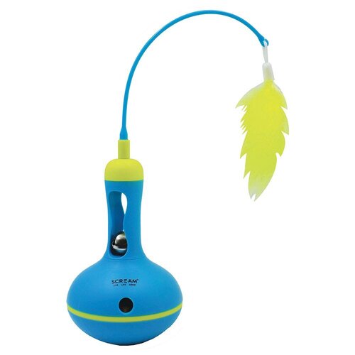 Scream Vase Tumbler Treat Dispenser Dog Toy - Blue & Green (28cm)
