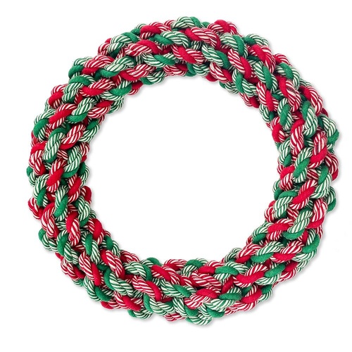 Prestige Christmas Wreath Rope Dog Toy - Large (25cm)