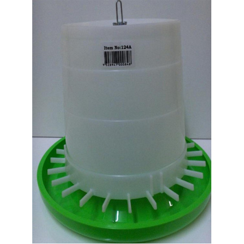 Poultry Chicken Feeder - White & Green - 5kg