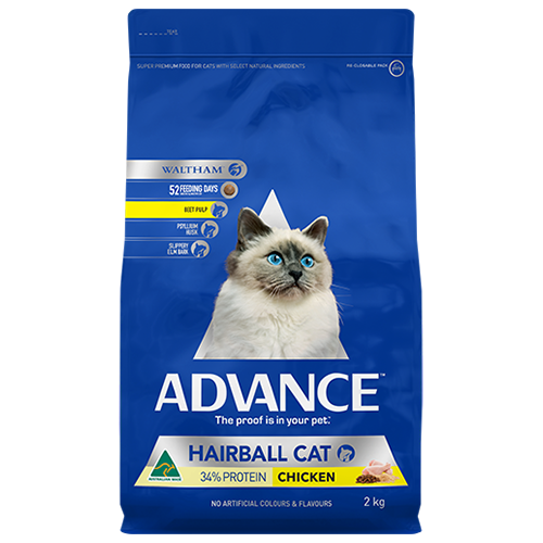 Advance Hairball Adult Cat Dry Food - Chicken - 2kg