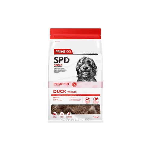 Prime 100 SPD Prime Cut Treats - Duck - 100g