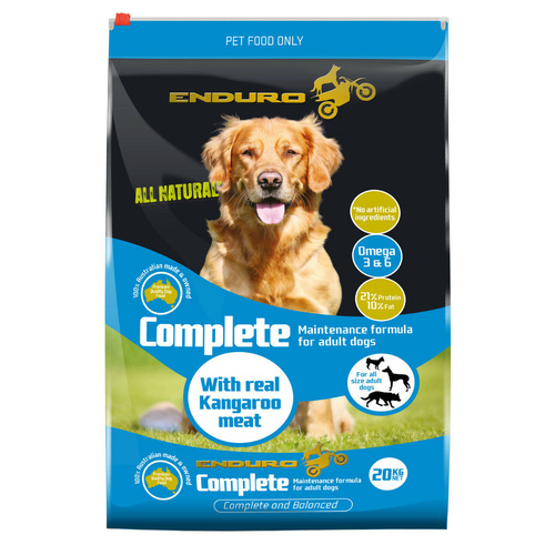 Enduro Complete Adult Dog Food - Kangaroo - 20kg