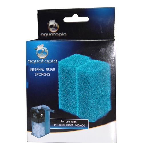 Sponges for Aquatopia Internal Filter 400 & 600 - 2 pack