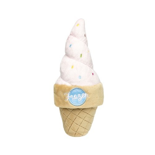 FuzzYard Soft Plush Dog Toy - Soft Serve Ice Cream - Large (21cm)