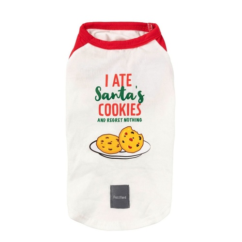 FuzzYard I Ate Santa's Cookies Dog T-Shirt - Size 3 (35-38.5cm Long)