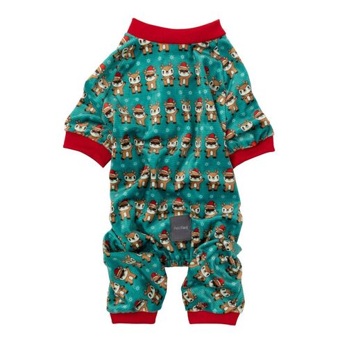 FuzzYard Disco Deers Christmas Pyjamas - Size 1 (28-29cm Long)