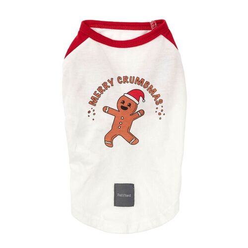 FuzzYard Merry Crumbmas Dog T-Shirt - Size 1 (26-29cm Long)