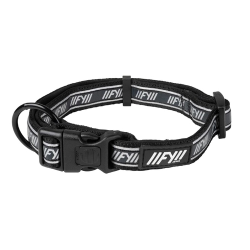 FuzzYard Active Dog Collar - Black - X-Large (54-83cm)