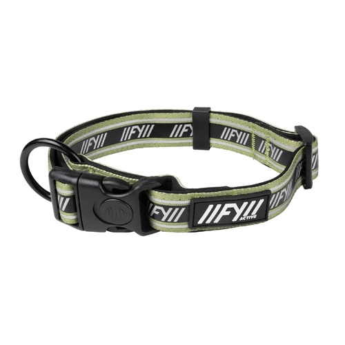 FuzzYard Active Dog Collar - Khaki - Medium (38-56cm)