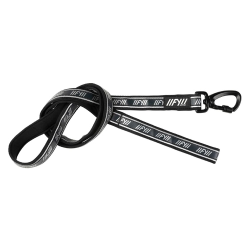 FuzzYard Active Dog Lead - Black - Large (25cm x 140cm)