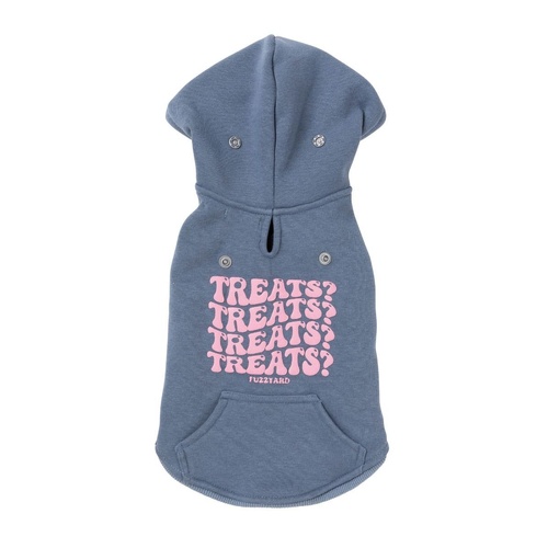FuzzYard Dog Treats Hoodie - Blue (Size 1) (26-29cm)