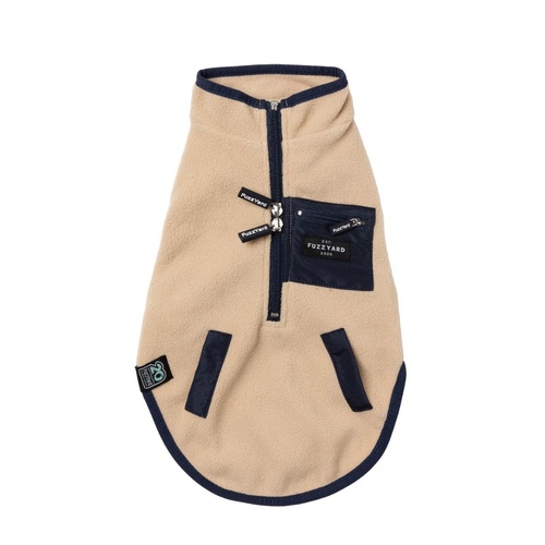 FuzzYard Dog Jacket - Fitzroy - Beige (Size 2) (30-33cm)