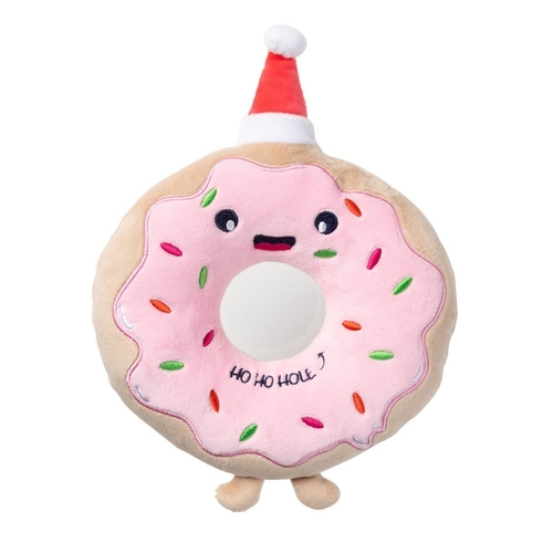 FuzzYard Christmas Dog Toy - Ho Ho Donut