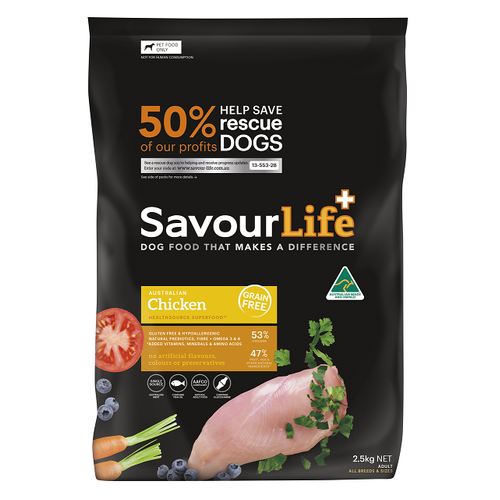 SavourLife Grain Free Adult Dog Food - Chicken - 2.5kg