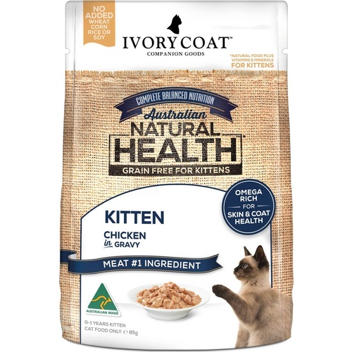 Ivory Coat Chicken in Gravy for Kittens Wet Pouch - 85g