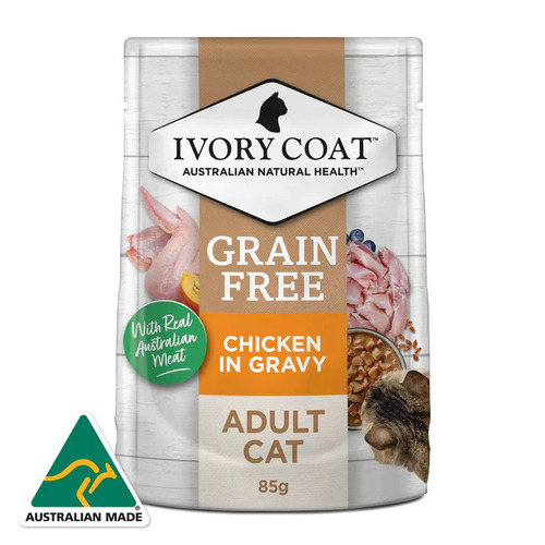 Ivory Coat Chicken in Gravy for Adult Cats Wet Pouch - 85g