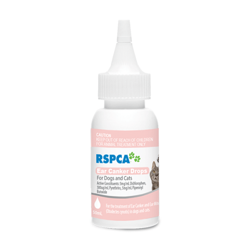 RSPCA Ear Canker Drops for Dogs & Cats - 50ml