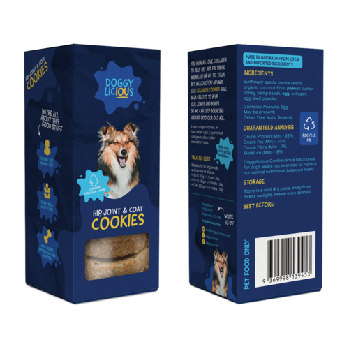 Doggylicious Hip, Joint & Coat Cookies - 180g