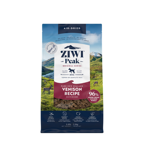 Ziwi Peak Air Dried Dog Food - Venison - 2.5kg