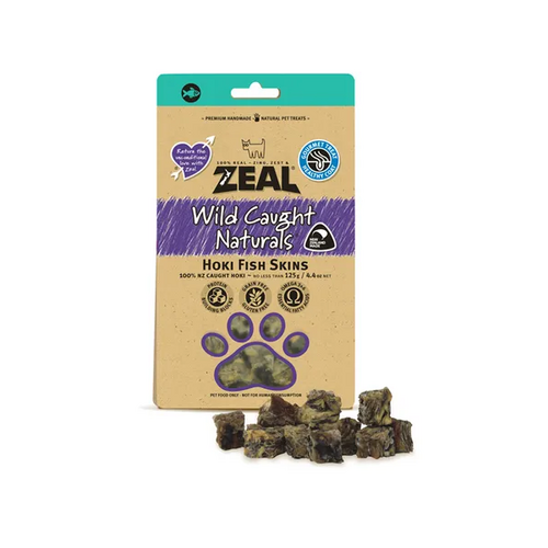 Zeal Wild Caught Naturals - Hoki Fish Skins - 125g