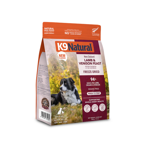 K9 Natural Freeze Dried Dog Food - Lamb & Venison Feast - 500g